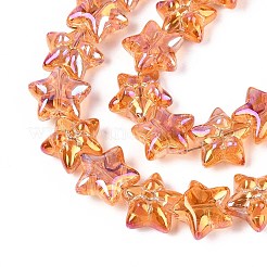 Стеклянные бусины с гальваническим покрытием &nbsp;EGLA-N020-01E