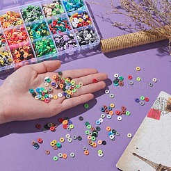 2400шт 15 цвета бусины из полимерной глины ручной работы&nbsp;CLAY-YW0001-27A