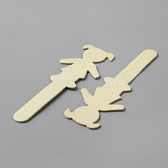Деревянные плоские палочки для рукоделия WOOD-WH0030-54B