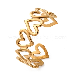 Браслеты-манжеты из нержавеющей стали 304 для женщин&nbsp;BJEW-Z130-01G