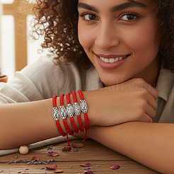 5 Stück verstellbares Armband aus geflochtenem Nylonband&nbsp;UC0201-3