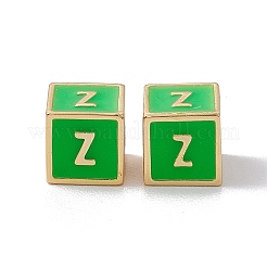 Accumuler des perles d'émail en laiton placage&nbsp;KK-B060-04G-02Z