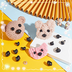 プラスチック工芸品の犬の鼻  人形作り用品  ブラック  15~21mm  3スタイル  10個/スタイル  30pc&nbsp;DOLL-GA0001-25