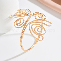 Bracciali rigidi da braccio da donna con motivo a spirale floreale in ferro per la parte superiore del braccio.&nbsp;WGE9B06-01