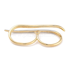 Кольцо из латуни с открытой манжетой RJEW-C102-09GP