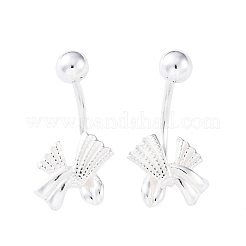 Orecchini a bottone in argento fine s999&nbsp;EJEW-F356-03S