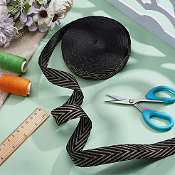 Лента из полиэстера с металлическим узором «в елочку» длиной 15 м&nbsp;OCOR-BC0007-79