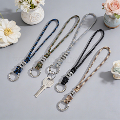 5 pièce 5 couleurs alliage crâne 7 noyaux intérieurs polyester et spandex cordon cordes pendentif décorations&nbsp;HJEW-HY00190