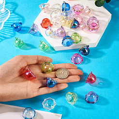 40 шт. 10-цветные акриловые колпачки для бусин с УФ-покрытием PACR-TA0001-22