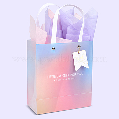 2 шт. подарочные пакеты из градиентной цветной бумаги&nbsp;ABAG-SP0001-28