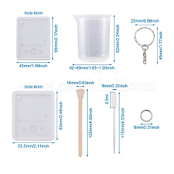 40шт прямоугольник с mp3-плеером силиконовые Молды своими руками DIY-BG0001-15