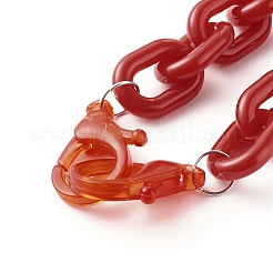 Colliers de chaîne de câble acrylique&nbsp;NJEW-JN03534