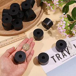 合成ゴムショックアブソーバー20個  フラットラウンド  ブラック  40x25.5mm&nbsp;AJEW-CO0001-03