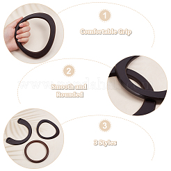 6 шт. 3 стиля деревянных ручек для замены FIND-PH0020-36