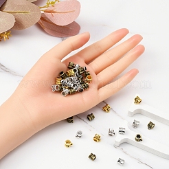 4 цветные поручни из сплава в тибетском стиле TIBE-YW0001-25