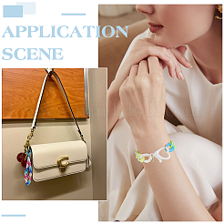 400 шт. непрозрачных акриловых поворотных быстроразъемных соединений с 25 шт. непрозрачных акриловых карабинов с 50 шт. открытых соединительных колец из алюминиевой проволоки&nbsp;FIND-SP0002-70