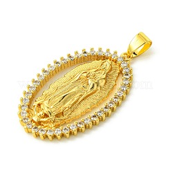 Латунные микропаве прозрачные подвески с фианитом&nbsp;KK-H472-42C-G