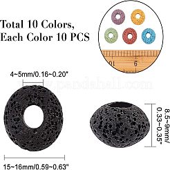 4 нить бусины из натурального вулканического камня&nbsp;G-NB0001-52B