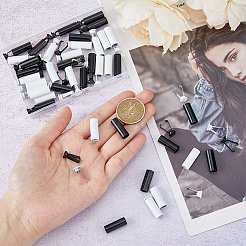 40 шт. 2-цветные напыленные печатные наконечники из сплава для шнурков&nbsp;FIND-DC0005-08