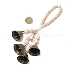 Железный колокольчик и подвесные украшения из сплава в тибетском стиле&nbsp;HJEW-JM003371-02