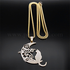 Ожерелья из нержавеющей стали 304 с подвеской в виде цветка&nbsp;FS-WG99B33-02