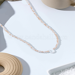 1 collar de cuentas redondas de vidrio&nbsp;NJEW-LP0007-23U