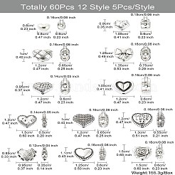 60шт 12 стиля бусины из сплава в тибетском стиле&nbsp;FIND-CJ0002-28B