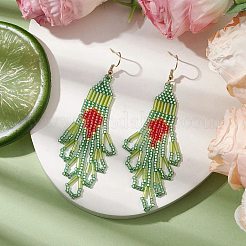 Серьга-гвоздик из нержавеющей стали 304 со стеклянным подвесом&nbsp;EJEW-MZ00182