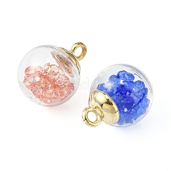 20шт прозрачные стеклянные подвески для бутылок GLAA-FS0001-40