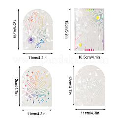 4 комплект 4 видов водонепроницаемых самоклеящихся наклеек на окна из ПВХ DIY-GF0005-59