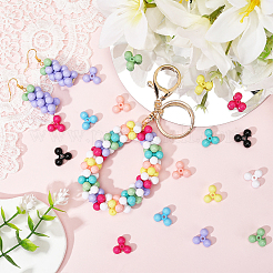 200 шт. Непрозрачные акриловые бусины&nbsp;MACR-SC0002-41