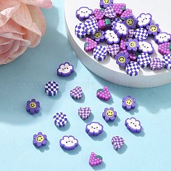 50шт 5 стиля ручной работы бусины из полимерной глины&nbsp;CLAY-FP0001-18