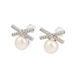 Серьги-гвоздики из циркония&nbsp;EJEW-C151-01P