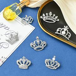 7 spilla a forma di corona con strass di cristallo in 7 stili con perle di plastica&nbsp;JEWB-CJ0003-19