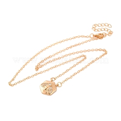 Chaîne de câble en laiton pavé de zircone cubique transparente&nbsp;NJEW-U006-02B-KCG