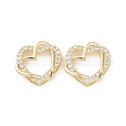 Покрытие стойки латунь микропаве прозрачные подвески из кубического циркония&nbsp;KK-D086-02G