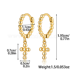 925 серьга-кольцо из стерлингового серебра с крестом HE1465-1