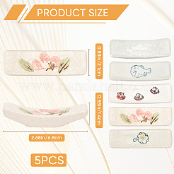 5шт керамическая подставка для палочек для еды 5-х видов DJEW-CP0001-38B