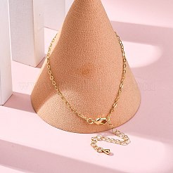 Регулируемая стойка покрытие латунный кабель цепочка браслеты для женщин&nbsp;BJEW-G735-17G