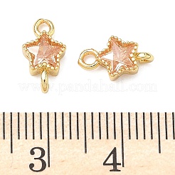Ciondoli con connettore a stella in ottone con zirconi cubici&nbsp;KK-P348-08G-04