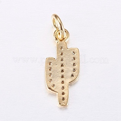 Adornos de latón micropavé de circonia cúbica&nbsp;ZIRC-E135-34G