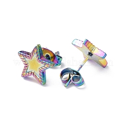 Серьги-гвоздики из нержавеющей стали 304 с ионным покрытием (IP) для женщин&nbsp;EJEW-I285-16MC