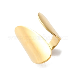 Открытое манжетное кольцо из нержавеющей стали 304 RJEW-Q775-01G