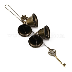 Железный колокольчик и сплав подвеска для ключей украшения&nbsp;HJEW-JM03429-02