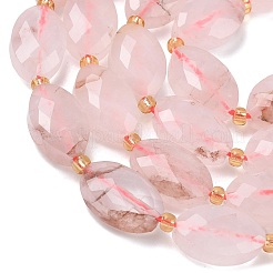 Натуральный красный гематоидный кварц / нити из железистого кварца&nbsp;G-A295-A07-01