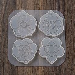 Силиконовые Молды для подвески в виде розы камелии&nbsp;SIL-B074-03