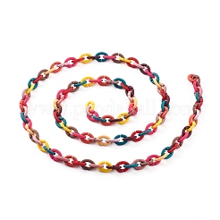 Прорезиненные акриловые кабельные цепи ручной работы AJEW-JB00955