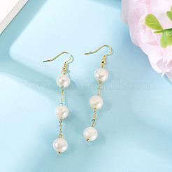 Круглые медные болтающийся серьги EJEW-TAC00029