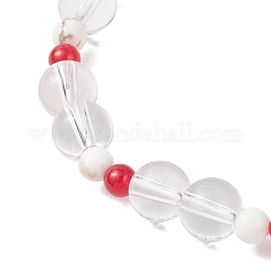 2 шт. браслеты с подвесками-крестиками из синтетической бирюзы BJEW-JB12190