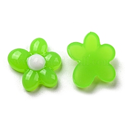 エポキシ樹脂カボション  エナメル  花  ライム  14.5x14.5x4.5mm&nbsp;CRES-A053-06